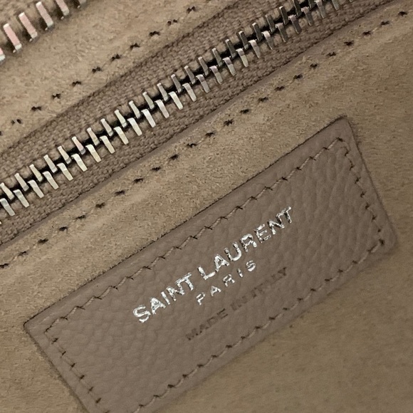 'Medium Cabas Rive Gauche' Grained Leather Satchel - Picture 5 of 8